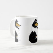 Tri Farberaue Collie-Cartoon-Tasse Kaffeetasse (Vorderseite Links)