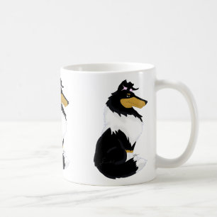 Tri Farberaue Collie-Cartoon-Tasse Kaffeetasse