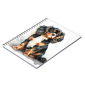 TRI-FARBIGE CAVALIER KING CHARLES SPANIEL DOG NOTIZBLOCK (Linke Seite)