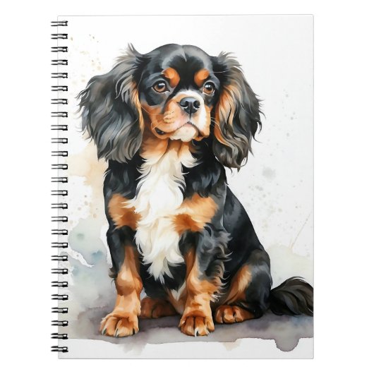 TRI-FARBIGE CAVALIER KING CHARLES SPANIEL DOG NOTIZBLOCK (Vorderseite)