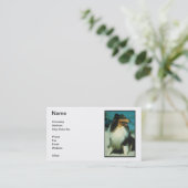 Tri Farbige Collie-Visitenkarte Visitenkarte (Stehend Vorderseite)