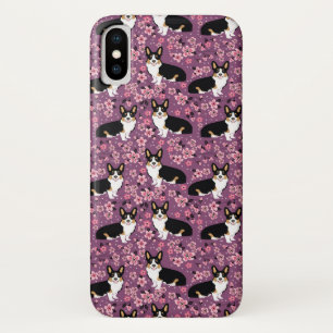 Tri farbige Corgi-Kirschblüten - lila Case-Mate iPhone Hülle