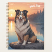Tri-farbiger Collie am See Planer (Vorderseite)