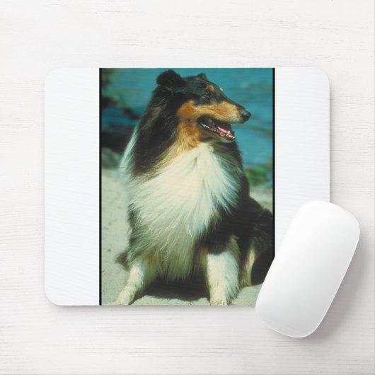 Tri Farbiger Collie-rauer Mantel Mousepad (Mit Mouse)