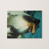 Tri Farbiges Collie-Hundepuzzlespiel Puzzle (Horizontal)