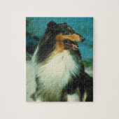 Tri Farbiges Collie-Hundepuzzlespiel Puzzle (Vertikal)