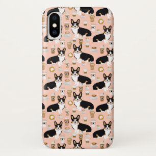 Tri farbiges Corgi-Kaffeemuster - erröten Sie Case-Mate iPhone Hülle