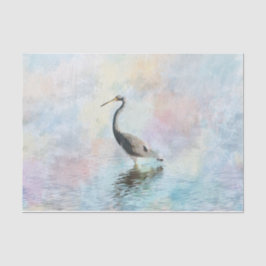Tri-farbiges Heron Watercolor Tissue Paper Seidenpapier