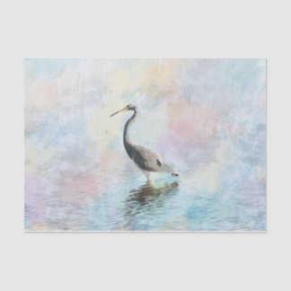 Tri-farbiges Heron Watercolor Tissue Paper Seidenpapier