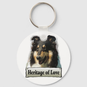 Tri Farbraue Collie-Geschenke Schlüsselanhänger
