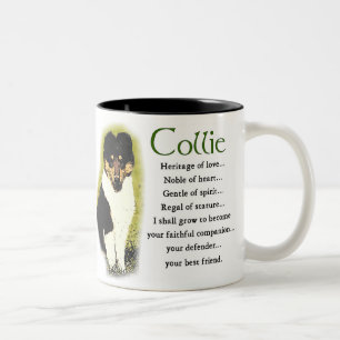 Tri Farbraue Collie-Geschenke Zweifarbige Tasse