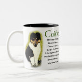 Tri Farbraue Collie-Geschenke Zweifarbige Tasse (Links)