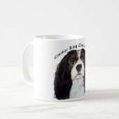 Tri Farbunbekümmerter Königcharles Spaniel Kaffeetasse (Vorderseite Links)