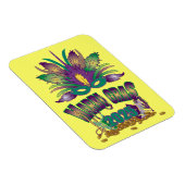 Tri-Feather Mardi Gras 2025 Magnet (Rechte Seite)