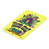 Tri-Feather Mardi Gras 2025 Magnet (Linke Seite)