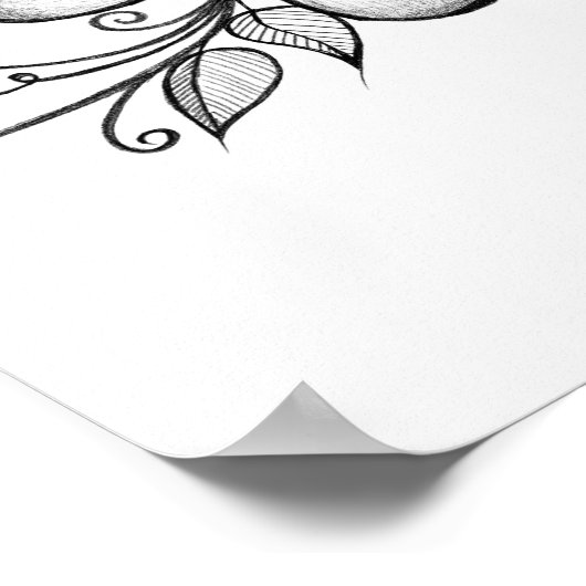 Tri-floral sketch poster (Ecke)