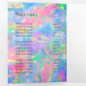 Tri-Fold-Broschüre für Neon-Opal Dreifach Gefaltete Einladung (Innen Erste Seite)