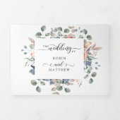 Tri-Fold Einladung mit UAWG "Blissful" Hochzeit (Cover)