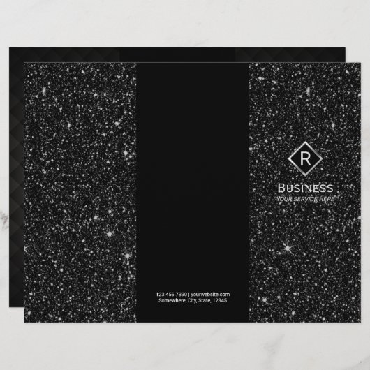 Tri-Fold Elegante Rodelbahn mit Aussicht Glitzer S (Vorne/Hinten)