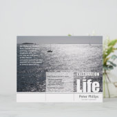 Tri-Fold-Meeresblick-Gedenkfeier-Programmflyer (Stehend Vorderseite)