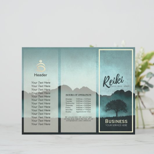 Tri-Fold Reiki Master Yoga Mediator (Stehend Vorderseite)