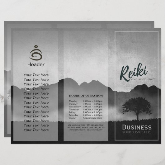 Tri-Fold Reiki Master Yoga Mediator (Vorne/Hinten)