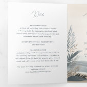 Tri-Fold Wedding, neuer Küstenstrand Dreifach Gefaltete Einladung (Innen Erste Seite)