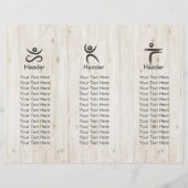 Tri-Fold Yoga Massage Broschüren Meditation Haltun (Rückseite)