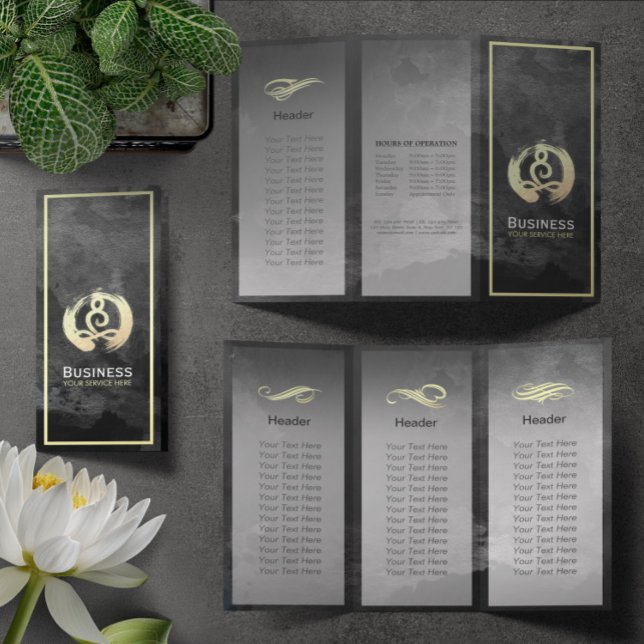 Tri-Fold Yoga Massage Broschüren Meditation Haltun (Von Creator hochgeladen)