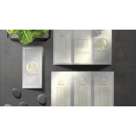Tri-Fold Yoga Massage Broschüren Meditation Haltun