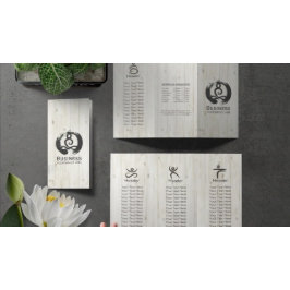 Tri-Fold Yoga Massage Broschüren Meditation Haltun