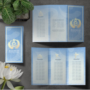 Tri-Fold Yoga Massage Broschüren Meditation Haltun
