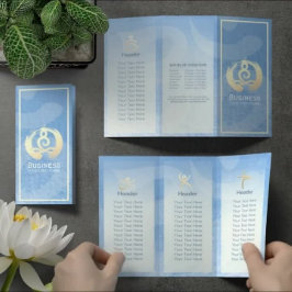 Tri-Fold Yoga Massage Broschüren Meditation Haltun