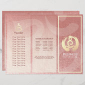 Tri-Fold Yoga Massage Broschüren Meditation Haltun (Vorne/Hinten)