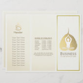 Tri-Fold Yoga Studio Brochures Meditation Studio (Vorne/Hinten)