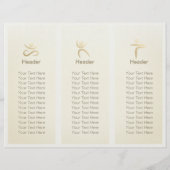 Tri-Fold Yoga Studio Brochures Meditation Studio (Rückseite)