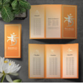 Tri-Fold Yoga Studio Broschüren Root Chakra Mantra