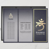 Tri-Fold Yoga Studio Broschüren Root Chakra Mantra (Vorne/Hinten)