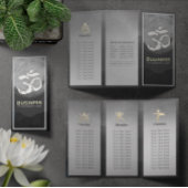 Tri-Fold Yoga Studio Life Coach Broschüre Om Symbo