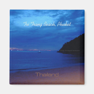 Tri Foto-Magneten Trang StrandPhuket Thailand Magnet