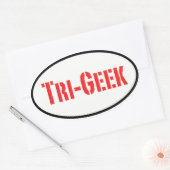 tri-geek ovaler aufkleber (Umschlag)