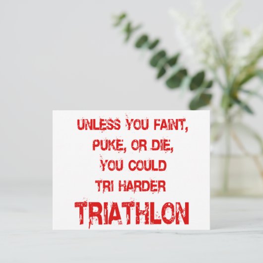 Tri Harder Postkarte (Stehend Vorderseite)