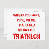 Tri Harder Postkarte (Vorne/Hinten)