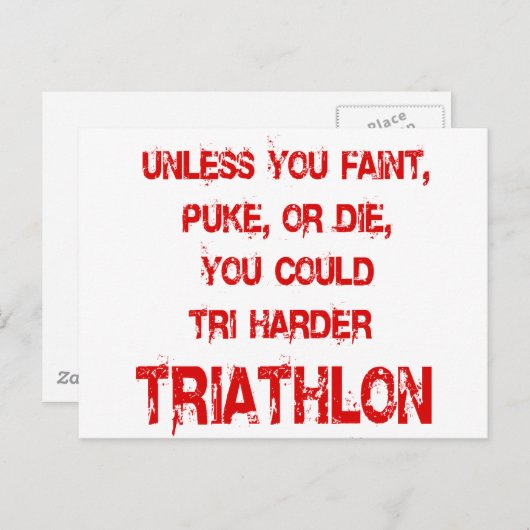 Tri Harder Postkarte (Vorne/Hinten)