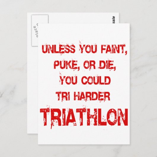 Tri Harder Postkarte (Vorne/Hinten)