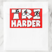 Tri Harder Rechteckiger Aufkleber (Tasche)