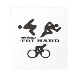 Tri harte Triathlon-Geschenke Kleidung und Zusätz Notizblock