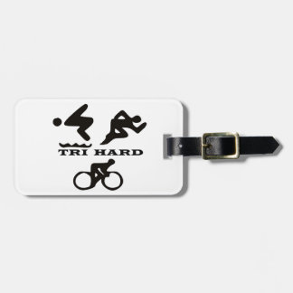 Tri harte Triathlon-Geschenke Kleidung und Zusätze Gepäckanhänger