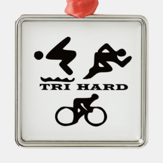 Tri harte Triathlon-Geschenke Kleidung und Zusätze Ornament Aus Metall