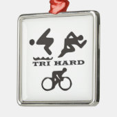 Tri harte Triathlon-Geschenke Kleidung und Zusätze Ornament Aus Metall (Links)